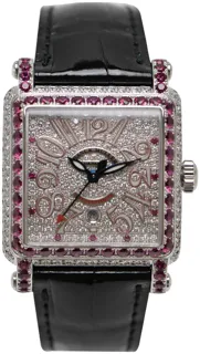 Franck Muller Conquistador 10000L SC D CD 31mm White gold Diamond$Ruby