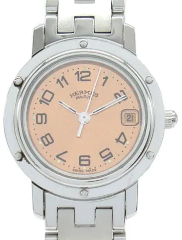 Hermès Clipper 24mm Stainless steel Rose