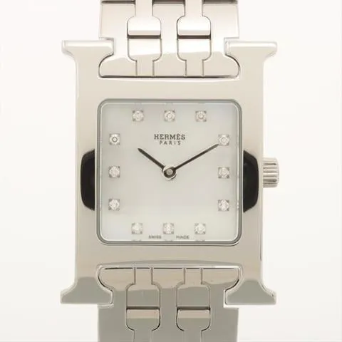 Hermès 21mm Stainless steel Mother-of-pearl