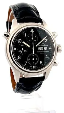 IWC Pilot Double Chronograph IW3713 42mm Stainless steel Black