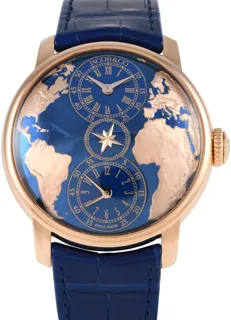 Jacob & Co. The World is Yours Dual Time Zone DT100.40.AA.AE.A Rose gold Blue