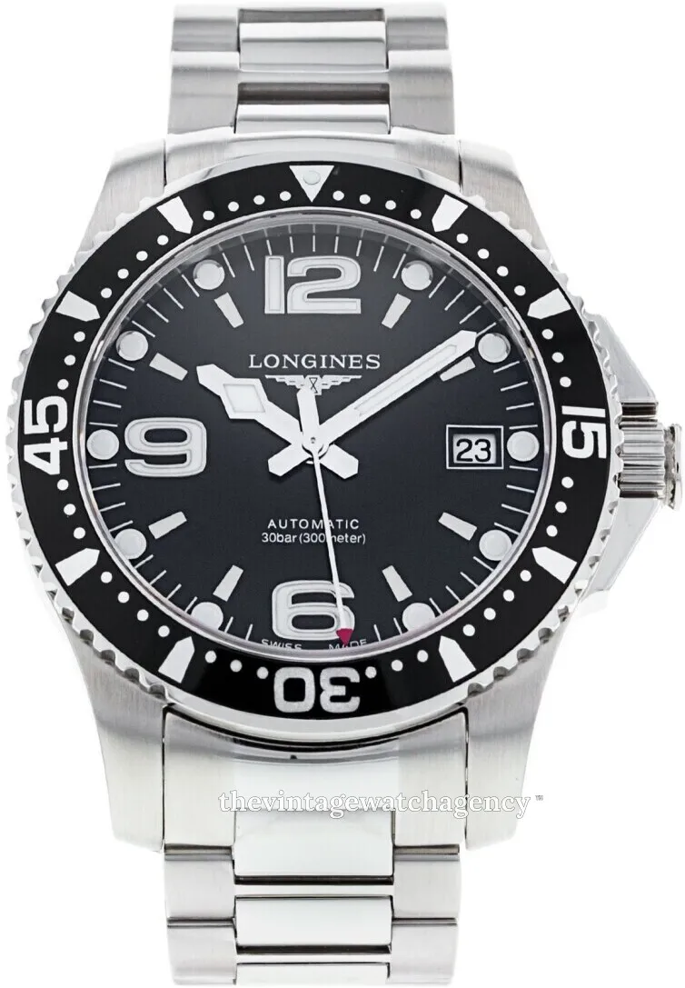 Longines HydroConquest L3.641.4.56.6 39mm Stainless steel Black