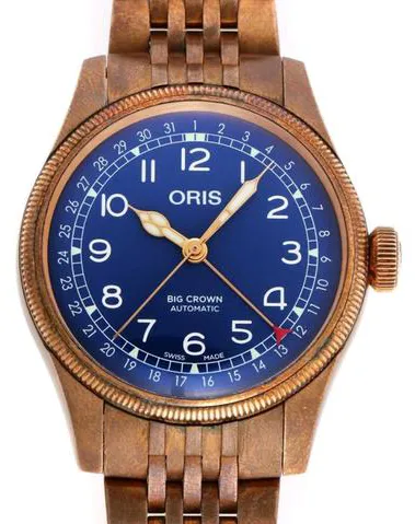 Oris Big Crown Pointer Date 01.754.7741.3165-07 40mm Bronze Blue