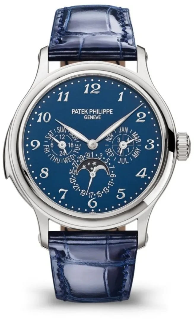 Patek Philippe Minute Repeater Perpetual Calendar 5374 42mm White gold Blue