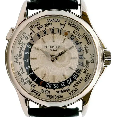 Patek Philippe World Time 5110G-001 37mm White gold Silver