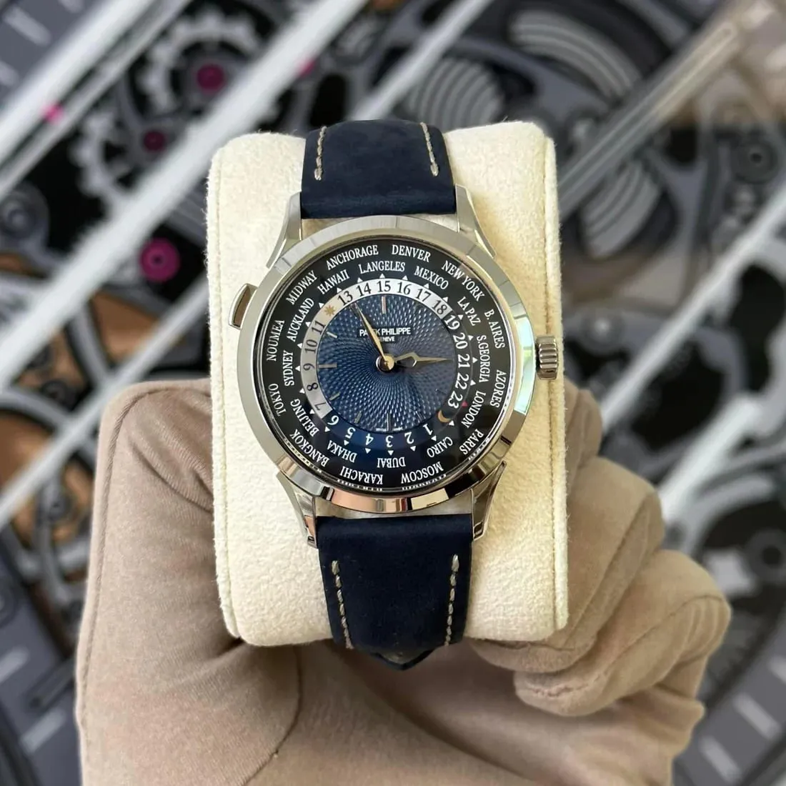 Patek Philippe World Time 5230P-001 38.5mm Platinum Blue