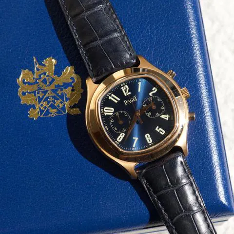 Piaget Emperador 15980 40mm Yellow gold Blue