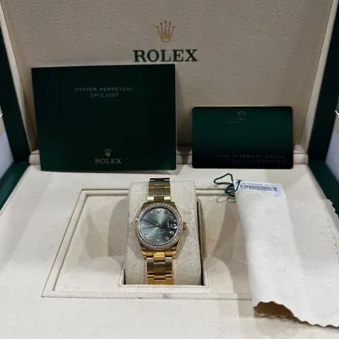 Rolex Datejust 31 278288RBR 31mm Yellow gold Green