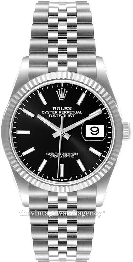 Rolex Datejust 36 126234-0015 36mm White gold and Oystersteel Black