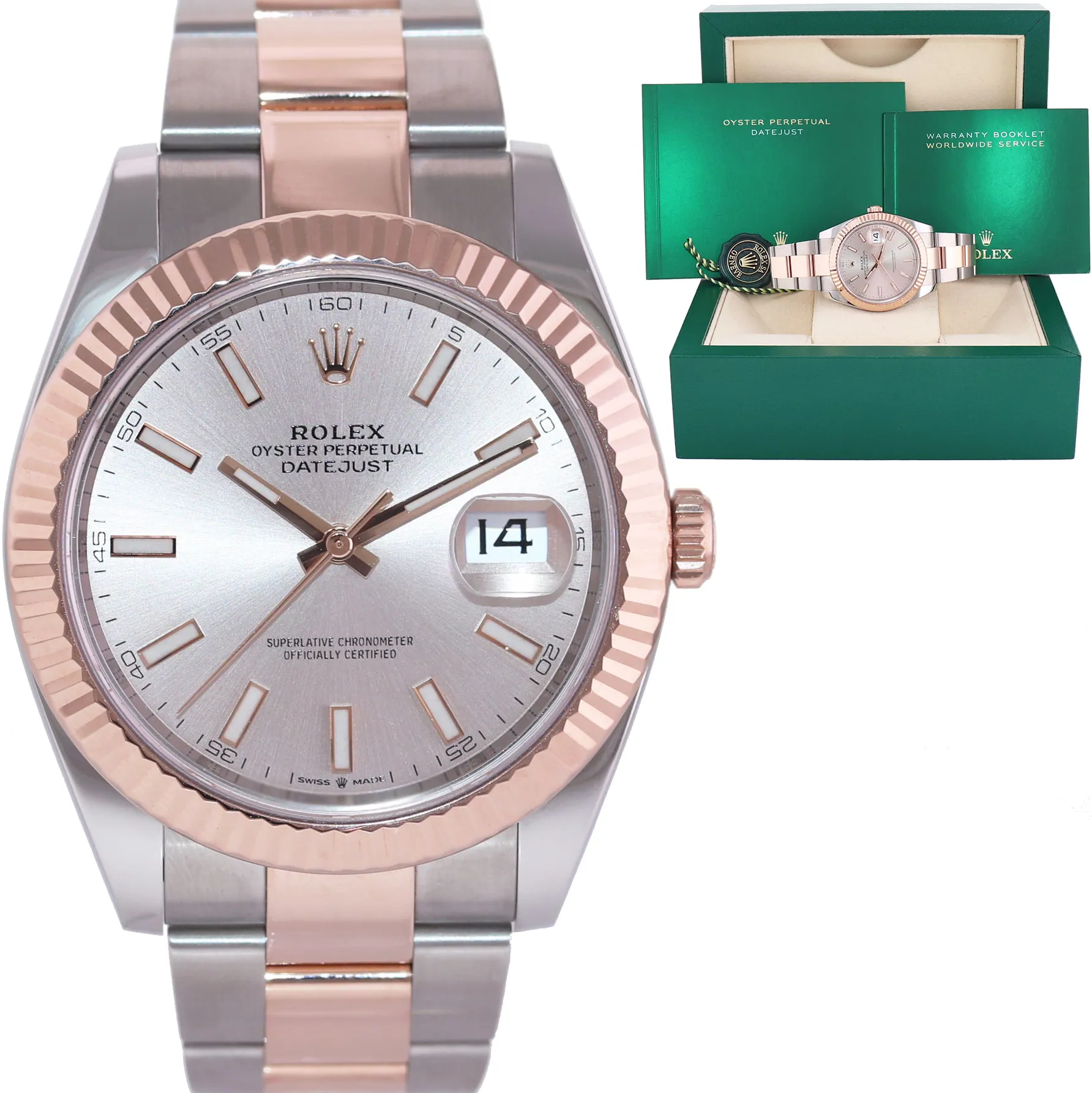 Rolex Datejust 41 126331 41mm Rose gold and Stainless steel Champagne