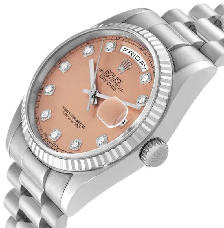 Rolex Day-Date 36 118239 36mm  white gold diamond Rose 4