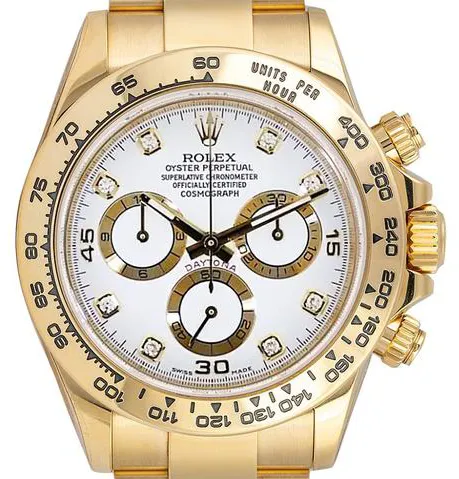 Rolex Daytona 116508 40mm Yellow gold White