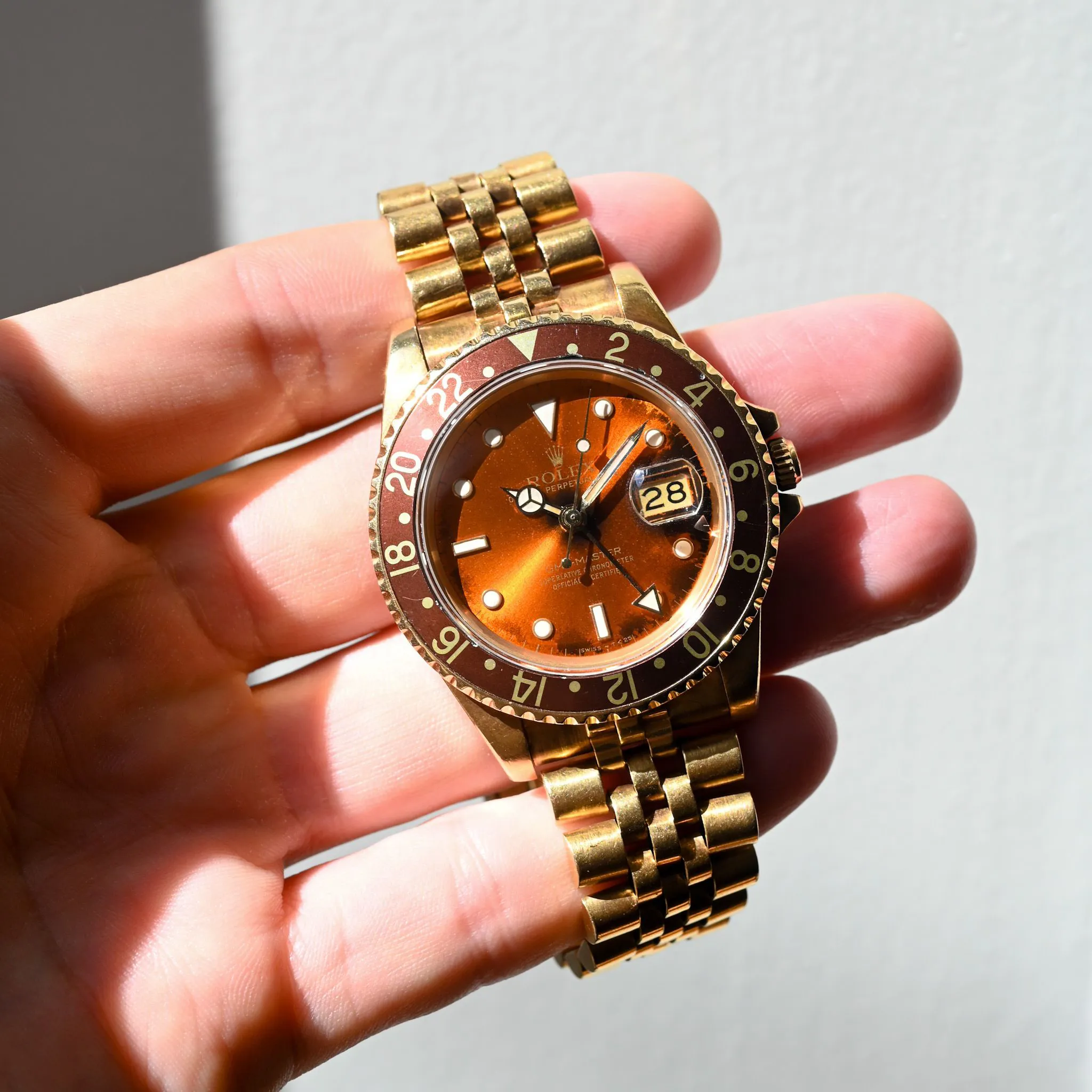 Rolex GMT-Master 16758 40mm Yellow gold Brown