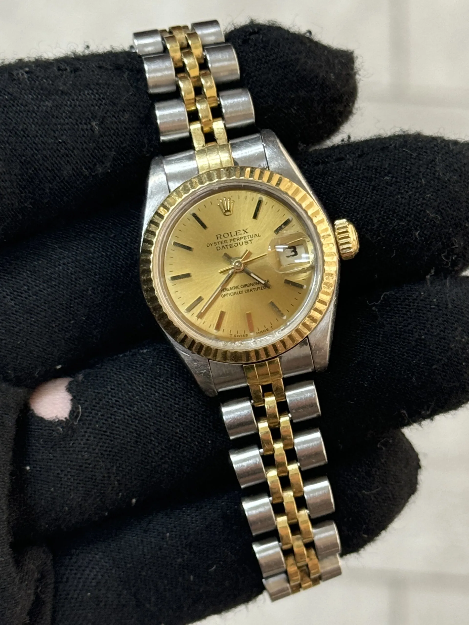 Rolex Lady-Datejust 69173 26mm Stainless steel Champagne