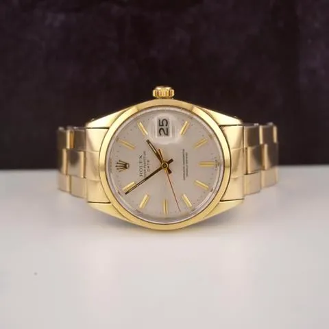 Rolex Oyster Perpetual Date 1550 34mm Yellow gold and Stainless steel Silver