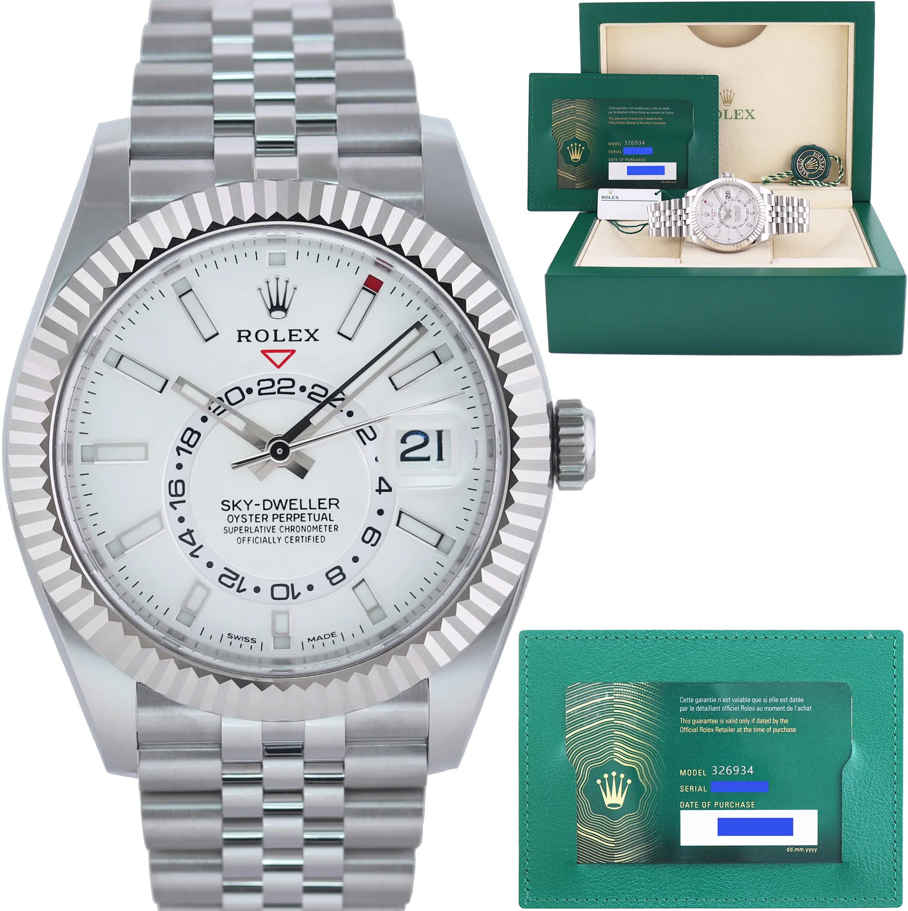 Rolex Sky-Dweller 326934 42mm Stainless steel White