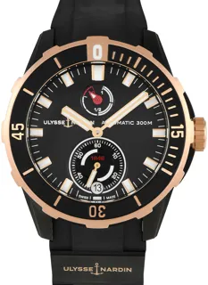 Ulysse Nardin Diver 1185-170-3/BLACK Rose gold and Titanium Black