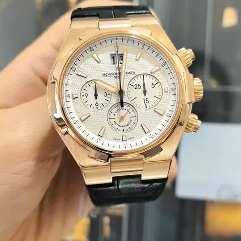 Vacheron Constantin Overseas Chronograph 49150/000R-9454 42mm Rose gold Silver