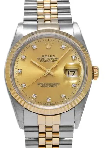 Rolex Datejust 16233G 36mm Stainless steel Champagne