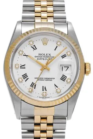 Rolex Datejust 16233G 36mm Stainless steel White