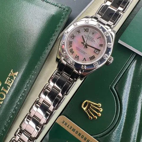 Rolex Lady-Datejust Pearlmaster 80319 29mm White gold Rose