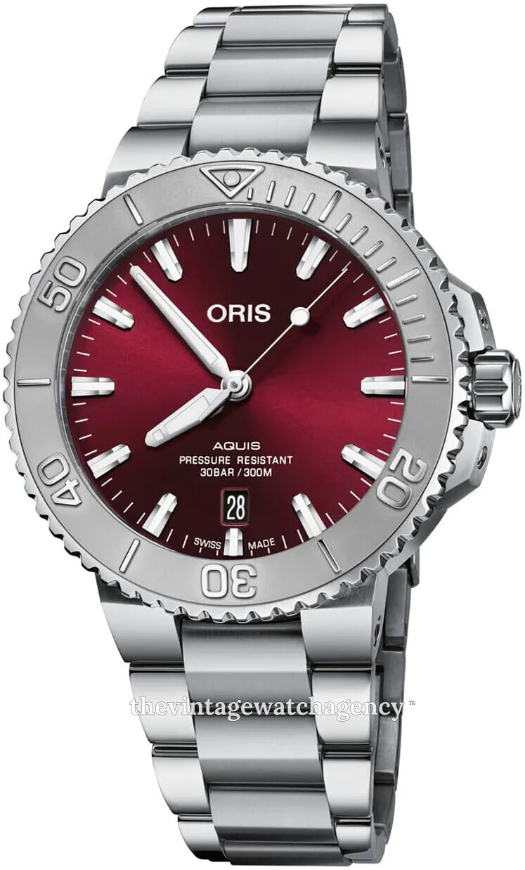 Oris Aquis 01 733 7766 4158-07 8 22 05PEB 41.5mm Stainless steel Red