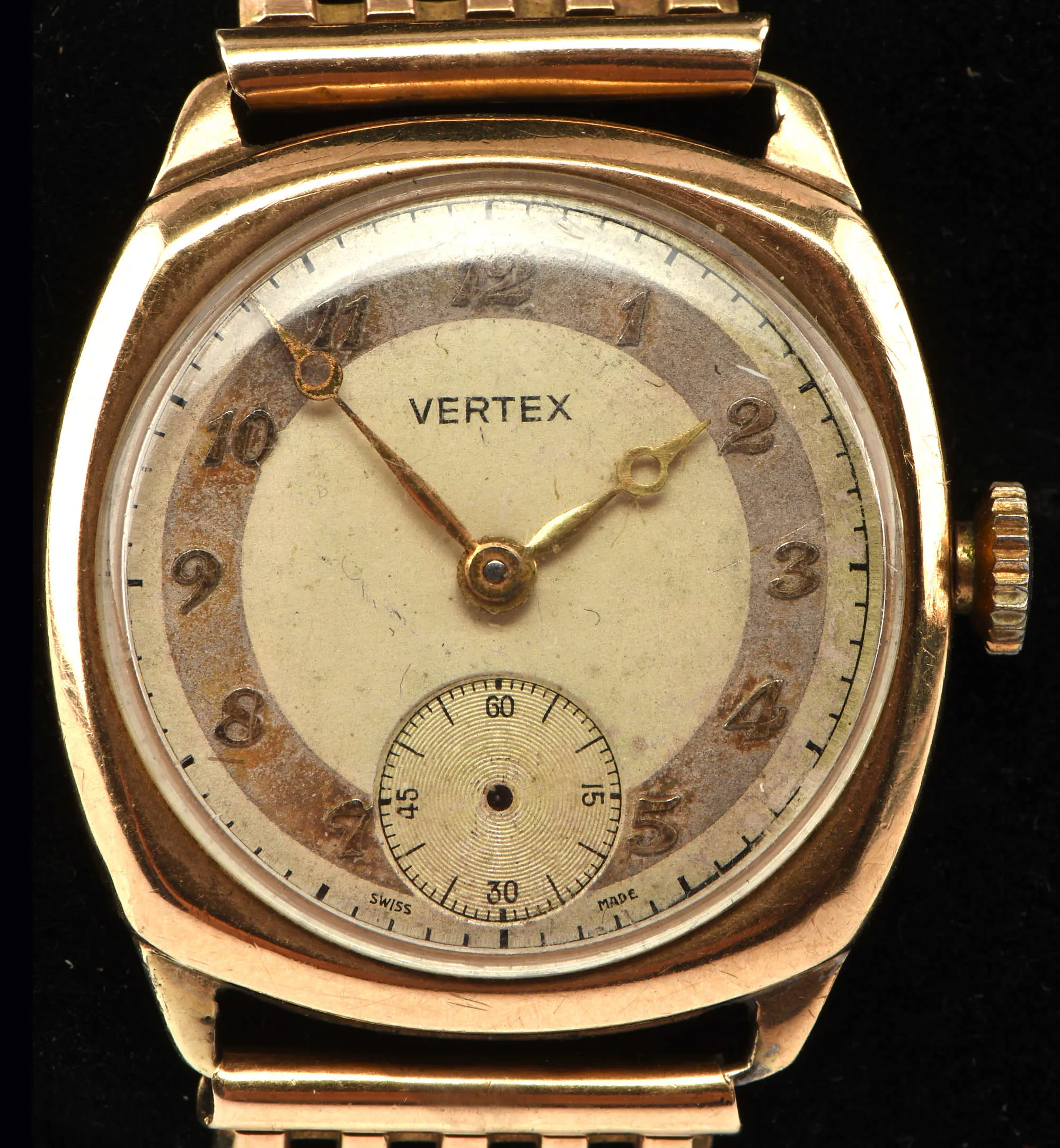 Vertex 29mm 9ct Gold Silver