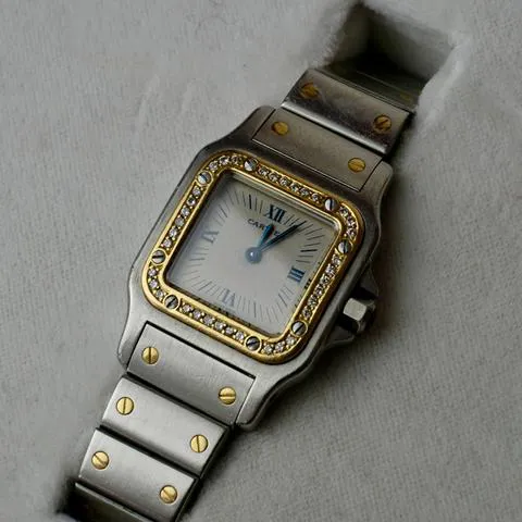 Cartier Santos Galbée 1057930 24mm Yellow gold and Stainless steel Gray