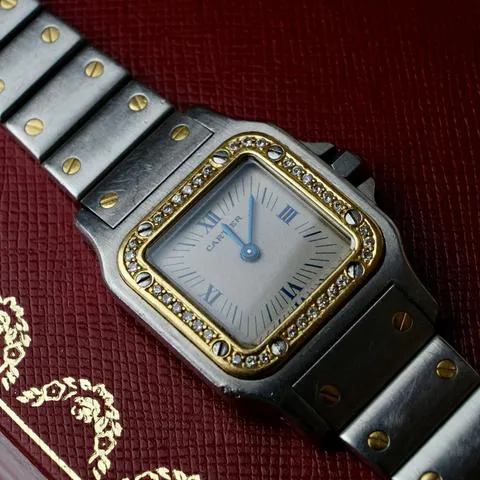 Cartier Santos Galbée 1057930 24mm Yellow gold and Stainless steel Gray 1