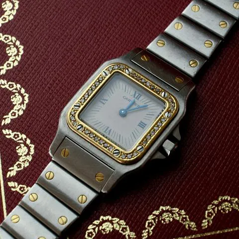 Cartier Santos Galbée 1057930 24mm Yellow gold and Stainless steel Gray 3