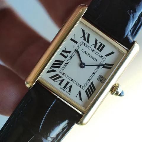 Cartier Tank Louis Cartier W1529756 25.5mm Yellow gold Silver