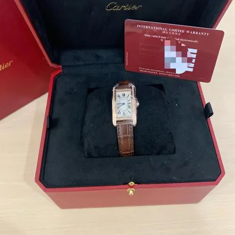 Cartier Tank Américaine W2607456 19mm Rose gold Silver