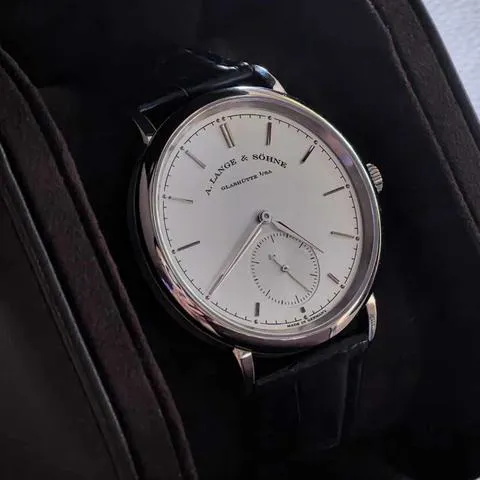 A. Lange & Söhne Saxonia 380.026 38.5mm White gold Silver