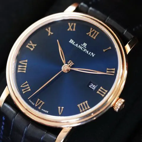 Blancpain Villeret Ultra-Slim 6651-3640-55B 40mm Rose gold Blue