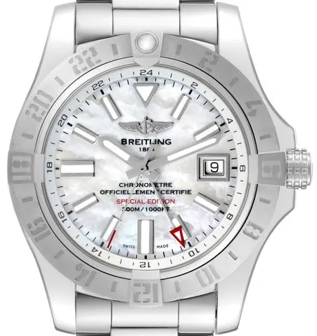 Breitling Avenger II GMT A3239011/A809 43mm Stainless steel Mother-of-pearl