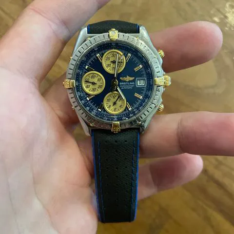 Breitling Chronomat B13350 40mm Yellow gold and Stainless steel Blue