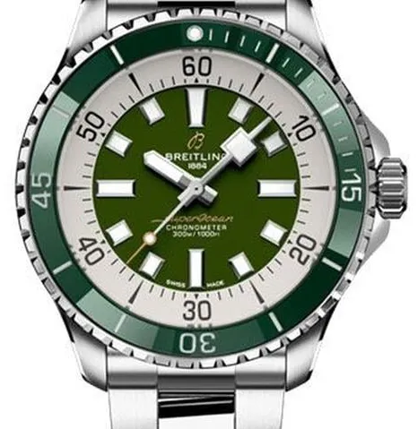 Breitling Superocean A17376A31L1A1 44mm Stainless steel Green