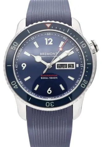 Bremont Supermarine S500 43mm Stainless steel Blue