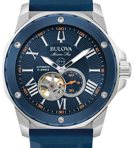 Bulova Marine Star 98A303 44mm Stainless steel Blue