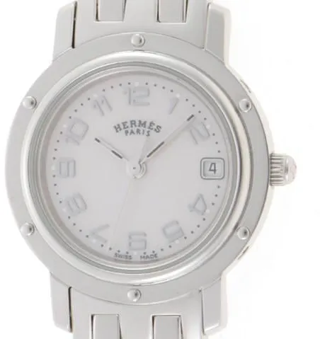 Hermès Clipper CL4.210 22.5mm Stainless steel White