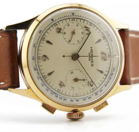 Hermès 7730 ( 188) 38mm Gold-plated White