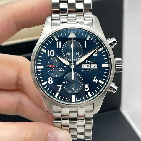 IWC Pilot Chronograph IW377717 43mm Stainless steel Blue