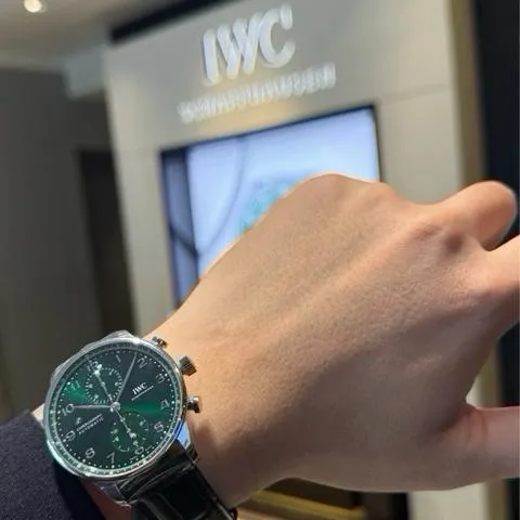 IWC Portugieser IW371615 41mm Stainless steel Green