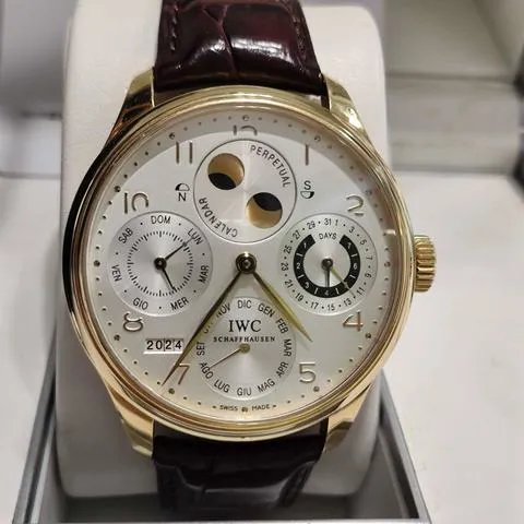 IWC Portuguese Perpetual Calendar IW502106 44mm Yellow gold Silver