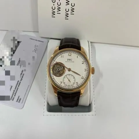 IWC Portuguese Tourbillon IW546302 43mm Rose gold Silver