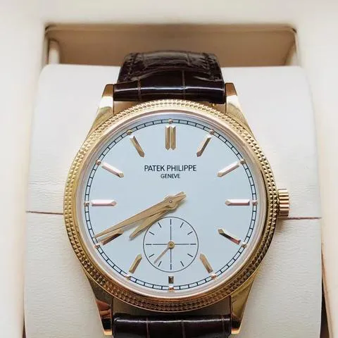 Patek Philippe Calatrava 6119R-001 39mm Rose gold Silver