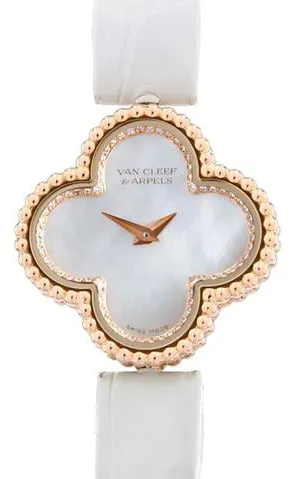 Van Cleef & Arpels Alhambra VCARO8WS00 23mm Rose gold White