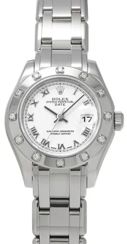 Rolex Lady-Datejust Pearlmaster 80319 29mm White gold White