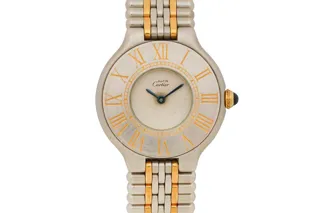 Cartier 21 Must de Cartier Stainless steel and gold White