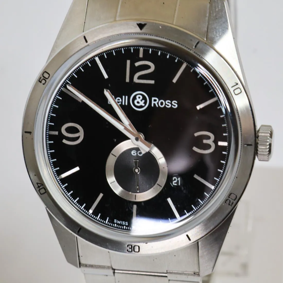 Bell & Ross Vintage BRV123BLSTSST 42mm Stainless steel Black 1